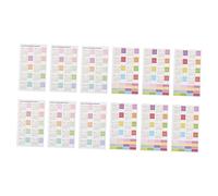 HOMSFOU 12Pcs Gradient Color Index Stickers Lightweight Portable Reminder Labels for Journals Diaries Notebooks Classification Tabs for Birthdays Meetings Events Travel Planning High Grade
