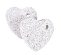 HOMSFOU 12pcs Heart-shaped Natural Volcanic Pet Teeth Grinding Stones Calcium Mineral Chew for Chinchilla Rabbit Guinea Pig Hamster Small Animals