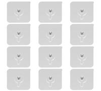 HOMSFOU 12pcs Invisible Traceless Screw Stickers Thickened Adhesive Pads 6mm Exposed for Wall Picture Hanging Kit Non-Trace Hooks Suitable for Photo Frames and Home Organization