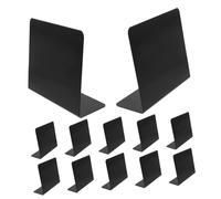 HOMSFOU 12pcs Mini Chalkboard Signs with Stand Reusable Tabletop Erasable Boards for Food Labeling Party Buffet Cafe Bars Wedding Menu Display Matte Black