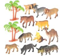 HOMSFOU 12pcs Plastic Farm Animals Figures Set for 1-3, Realistic Animal Figurines Educational for Farm Play and Birthday Party