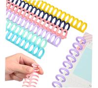 HOMSFOU 12pcs Plastic Loose Leaf Binder Rings Binding Spines Combs with Rings Resilient Construction Easy to Open and Close Assorted Stylish Colors for Notebooks and Scrapbooks