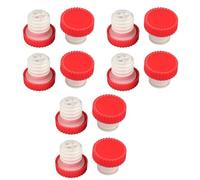 HOMSFOU 12pcs Round Glass Bottle Plugs Beverage Stoppers for Beer and Soda Bottles, Sealing Caps for Carbonated Drinks, Suitable for Parties and Home Use Random Color