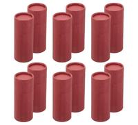 HOMSFOU 12pcs round Paper Canister Essential Oil Bottle Packaging Box Multipurpose Sturdy Kraft Paper Tube with Elegant Printing Minimalist Natural Texture for Business Presents