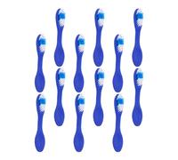HOMSFOU 12pcs Soft Bristle Toothbrushes for Prisoners with Short Handles and Soft Finger Sleeves, Designed for Safety and Comfortable Grip, for Travel and Institutional Use