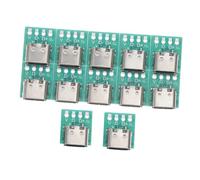 HOMSFOU 12pcs USB C Type-c Board Receptacle Adapter with Pcb Converter for Fast Stable Data Transmission Compatible with Multiple Devices for Home and Office Use