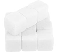 HOMSFOU 12pcs White Marble Whiskey Stones Reusable Drink Cooling Rocks 2x2x2cm for Household Bar Wine Supply and Whisky Chilling