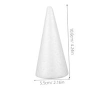HOMSFOU 12pcs White Solid Foam Cones for DIY Crafts Childrens Handmade Decorations for Christmas Floral Arrangements Cake Stands and Home Craft Projects