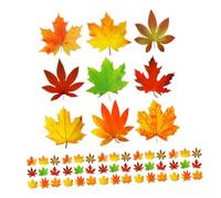 HOMSFOU 135pcs Fall Maple Leaf Paper Cutouts Multicolored Thanksgiving Decorations for Classroom Home DIY Crafts for Creating Festive Atmosphere and Memorable Holiday Moments