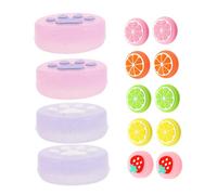 HOMSFOU 14pcs Luminous Fruit Rocker Cap Covers Animal Theme Thumb Stick Covers Glow Dark Feature