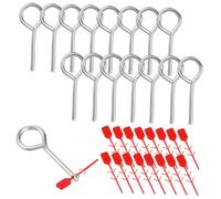 HOMSFOU 15 Sets Fire Extinguisher Lock Pins with Red Plastic Tamper Seals Metal Safety Pins for Fire Extinguisher Compatibility for Regulatory Compliance