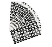 HOMSFOU 15 Sheets Classification Stickers Consecutive Self Adhesive Labels Black Background White Numbers for Organizing Inventory Office Classroom Storage Boxes