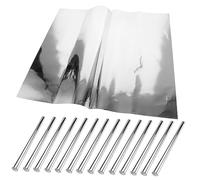HOMSFOU 15 Sheets Mirror Surface Floral Wrapping Paper Bouquet Wrap Film for Flower Arrangements Easy to Cut and Shape Foil Material for Florist Supplies
