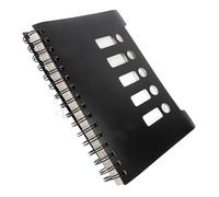 HOMSFOU 150 Sheets Spiral Notebook with Dividers College Ruled Journal for School and Office Use Black PP Cover Organized Notepad for Students and Professionals