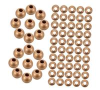 HOMSFOU 150pcs Dyed Large Hole Wooden Beads for Jewelry Making Fade Resistant Loose Spacer Beads for DIY Crafts Bracelets Necklaces Keychains