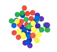 HOMSFOU 150pcs Wooden Educational Math Counting Chips for Eco Friendly Solid Wood Discs in Colors Learning Tools for Mathematical Calculations and Reward Games