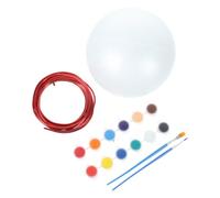 HOMSFOU 15cm DIY Foam Globe Kit for Boys and Girls Educational Arts and Crafts Project round Foam Ball and Blocks Small World Model for Children’s Science Learning and Creative Play