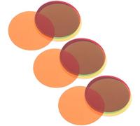 HOMSFOU 15pcs Assorted Color round Pvc Color Filter Sheets with Dimming Diffuser and Glare Reduction for Artistic Home Setups and Bedrooms, Easy to Apply and Remove