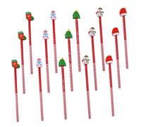 HOMSFOU 15pcs Christmas Wooden Pencils for School Writing and Drawing Lightweight Cartoon Style Ergonomic Non Slip Design Random Styles for