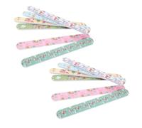 HOMSFOU 15pcs Eva Double-Sided Nail Files Christmas Theme Manicure Pedicure Polishing Strips Mixed Styles Portable Nail Shaping Tools for Fingernails and Toenails Random Style
