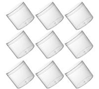 HOMSFOU 15pcs Plastic Food Storage Jars with Lids, 400ml Airtight | Reusable round Canisters, See Contents Easily, for Sugar, Rice, Pantry and Countertop Storage