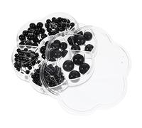 HOMSFOU 160pcs Plastic Crochet Doll Eyes with Steel Pins Bean Eyes for DIY Plush and Crafts for Amigurumi Stuffed Animals Crafting Accessories