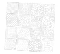 HOMSFOU 16pcs Animal Skin Texture Stencils Reusable Pet Drawing Templates for Wall Painting DIY Crafts and Art Projects Multi Function Hollow Out Design for Easy Pattern Creation