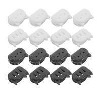 HOMSFOU 16pcs Cat-Shaped Toothbrush Head Covers Reusable Plastic Toothbrush Protector Caps in Black and White Hygienic Travel Lid Covers for Manual and Electric Brushes