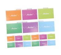 HOMSFOU 18pcs Recipe Card Dividers Portable Russian Food Recipe Organizers with High Definition Printing for Easy Kitchen Sorting and Travel Use