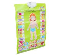 HOMSFOU 1Pc Audio Learning Chart Bilingual English Chinese Educational Poster for High Resolution Sound Chart for Room Decor Interactive Early Learning Tool