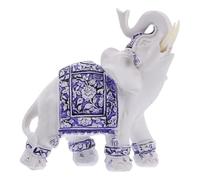 HOMSFOU 1pc Blue and White Porcelain Elephant Small Elephant Sculpture Elephant Animals Figures Aventurine Elephant Vintage Elephant Figurines Feng Lucky Wine Cabinet Resin Ceramics Office
