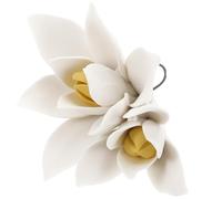 HOMSFOU 1pc Ceramic Orchid Wall Decor Flower Wall Decals Decoration for Home Decoraciones Para Salas De Casa Ceramic Wall Art House Ornaments Picture Three-dimensional 3d Ceramics White