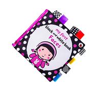 HOMSFOU 1PC Cloth Book for Boy Girl Visual Stimulation Tear Resistant Early Educational Chewing Cloth Book for Boy Girl for Face Cognition and Playtime