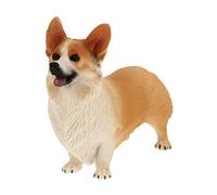 HOMSFOU 1pc Corgi Dog Statue Ornaments Welsh Corgi Statue Memorial Decoration Fairy Garden Accessories Outdoor Toys for Kids Mini Animal Toys Cake Topper Dog Model Painted Child Teaching