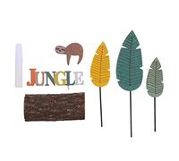 HOMSFOU 1pc Creative Wooden Adornment Tropical Plant and Animal Decor Stable Base for Home Decoration Leaf Ornament for Hawaiian Themed Decor