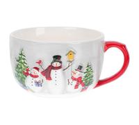 HOMSFOU 1pc Cup Christmas Dinnerware Ceramic Mug Rustic Table Decor Table Decorations Ceramic Snowman Mug Latte Creative Dinnerware Adorable Xmas Flat Plate Spoon Coffee Pot
