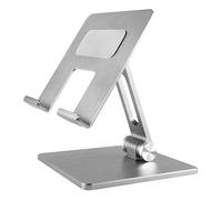 HOMSFOU 1Pc Folding Laptop Stand Adjustable Computer Rack for Ergonomic Use Lightweight Notebook Holder for Desk Silver Color for Reducing Neck Fatigue and Heat