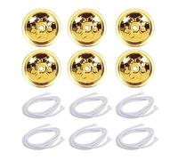 HOMSFOU 1set Alcohol Lamp Wick Replacement Fiber Wicks Alloy Holders for Candle Making Oil Lamps for Crafting Parties and Home Decor Safe Convenient
