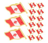 HOMSFOU 1set Canada Flag Lapel Pins Metal Brooch Badges for Men Women Easy to Use Suitable for Sweaters Dresses and Shawls Excellent Craftsmanship Decorative Canada Flag Accessories 25pcs