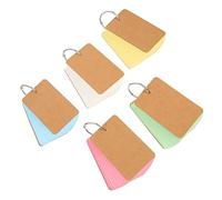 HOMSFOU 1set Portable Blank Flashcards Notepads for Students Assorted Pastel Colors DIY Study Cards for Learning Memory Note Taking Compact and Easy to Carry 10pcs