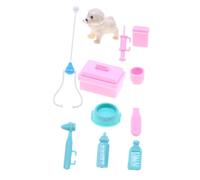 HOMSFOU 1set Pretend Play Veterinary Tool Props for Boys and Girls Imitation Vet Kit Miniature Animal Figures Educational Role Play Accessories for Birthdays and Holidays