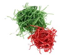 HOMSFOU 2 Packs Shredded Tissue Paper Fillers for Boxes and Baskets Lightweight Decorative Packing Material for Birthdays Weddings Anniversaries and Holidays Red Christmas Green