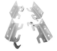 HOMSFOU 2 Pairs Bed Rail Attachment Brackets for Headboards and Accessories, Metal Galvanized Steel with Screw, 1.5mm Thick Bed Frame Replacement Parts for Secure Attachment in Home