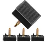 HOMSFOU 2 Pairs Black Square High Heel Replacement Tips Pins Sturdy Heel Caps for Repair Noise-reducing Suitable for Women’s Shoes