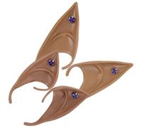 HOMSFOU 2 Pairs Decorative Fairy Ears Cosplay Props Made of Lightweight Latex, Comfortable to Wear, for Party and Halloween Costume Accessories