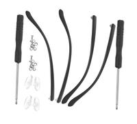 HOMSFOU 2 Pairs Glasses Repair Kit with Replacement Arms Wide Matte Finish Includes Screws and Screwdrivers for Eyeglass Temple Tightening Compatible with Various Frames for Secure