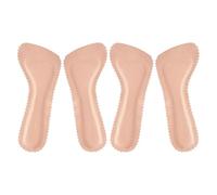 HOMSFOU 2 Pairs Women's Adhesive Breathable High Heel Insoles, Anti-Slip Soft Three-Quarter Cushion Pads for Sandals and Pumps, Sweat-Absorbing Foot Support Inserts Size 37-38