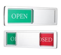 HOMSFOU 2 Pcs Magnetic Dishwasher Indicator Signs, Acrylic Resin Material, 17.7 X 5.2 X 0.5cm, Sliding Open Close Privacy Signs for Home Kitchen Use