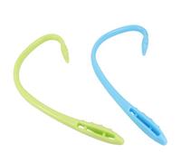 HOMSFOU 2 Pcs Plastic Back Massager Stick for Trigger Point Therapy, Long Handle Body Massaging Tool for Neck, Shoulder, and Waist Fatigue Relief, Portable Massage Supplies for Home Use