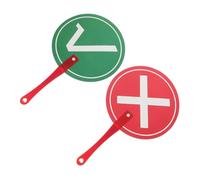 HOMSFOU 2 Pcs True False Answer Paddles Lightweight Plastic Handheld Voting Boards for Classroom Teaching Party Supplies Easy to Use Double Sided Scorecards for Quick Responses and Judging